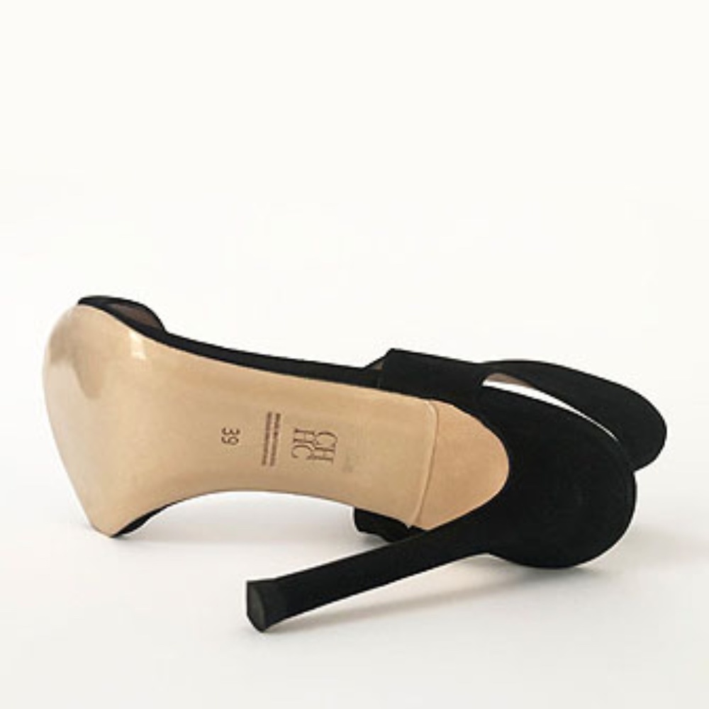 Carolina Herrera Suede High Heel Black Shoes - Picture 7 of 7